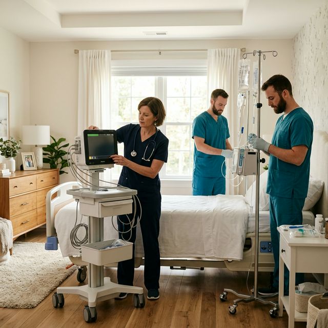 Nivaraone Home care nurses and home care team with a patient